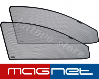 SsangYong Actyon Sport (2012-н.в.) комплект бескрепёжныx защитных экранов Chiko magnet, передние боковые (Стандарт)